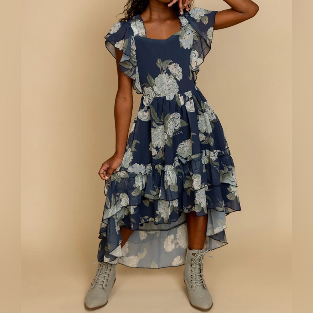 💞HP💞Joyfolie Navy Floral Kids Dress